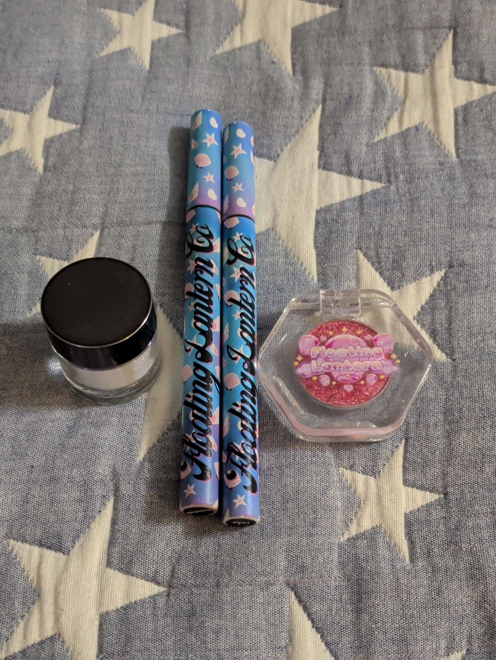 Floating Lantern Cosmetics Indie Brand Eye Liner And Holographic Eye Shadow